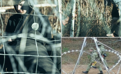 Sprzęt do niszczenia zasieków i budowy obozowiska. "Migranci zaopatrywani przez Białorusinów"
