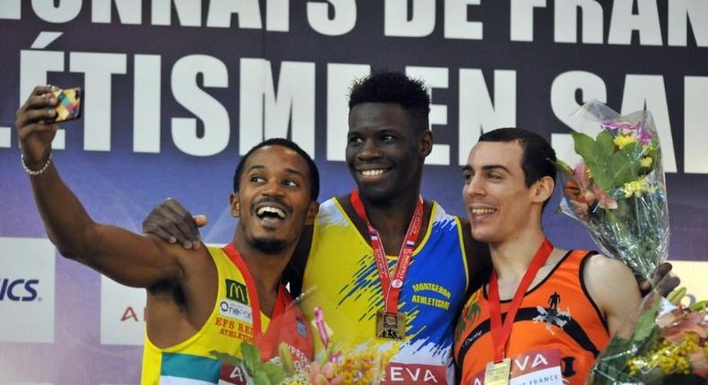 France's former (C) 400 m indoor champion, Toumany Coulibaly, seen in 2015, had already been sentenced for a series of burglaries in 2013 and 2014