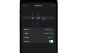 iPhone alarm