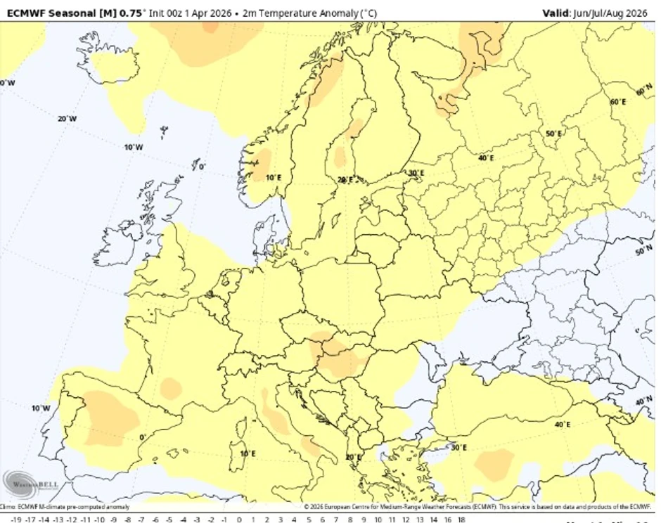Najavljene su temperature iznad proseka tokom leta ove godine