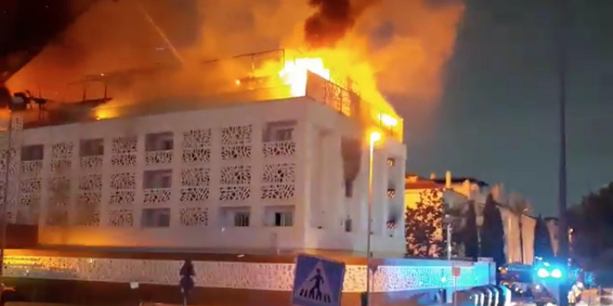 Hiszpania: pożar hotelu w Marbelli. Jedna osoba nie żyje, 9 rannych 