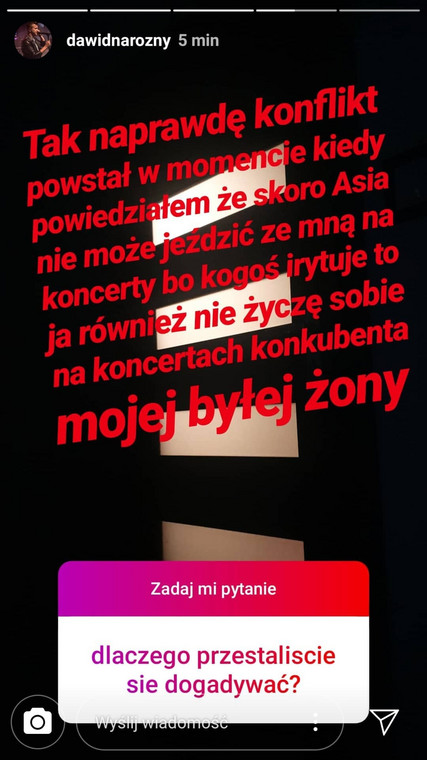 Dawid Narożny o konflikcie w zespole Piękni i Młodzi