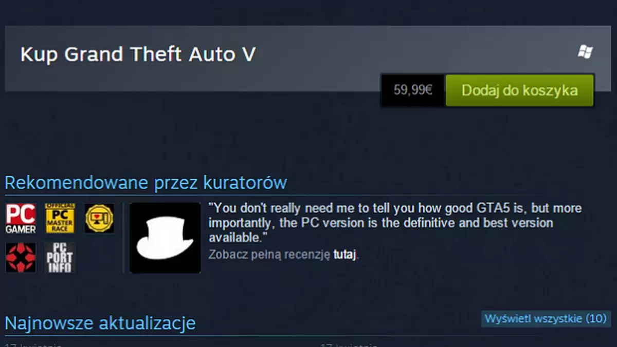 Wysoka cena GTA V na Steam? Dla Polaków to żaden problem!