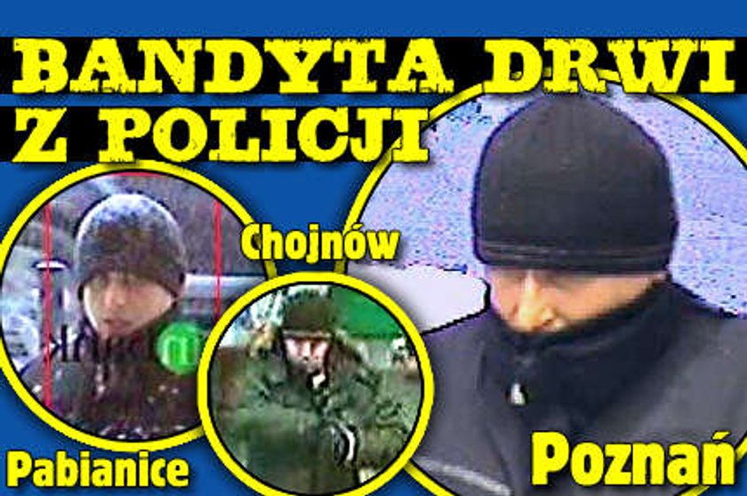 Bandyta drwi z policji