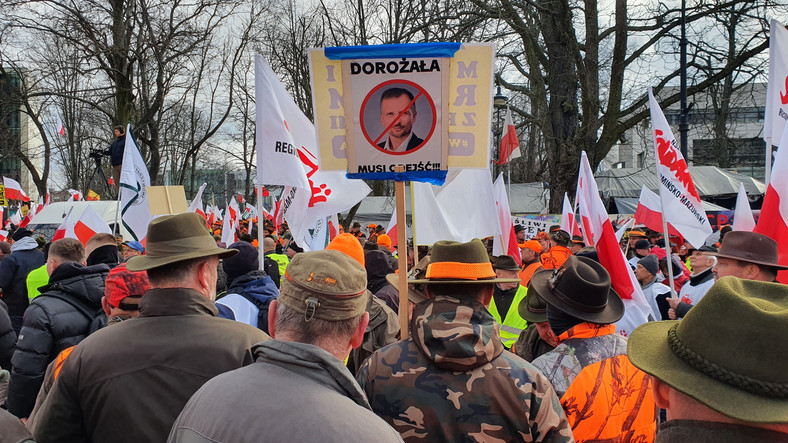 Protest myśliwych przed Sejmem 6 marca