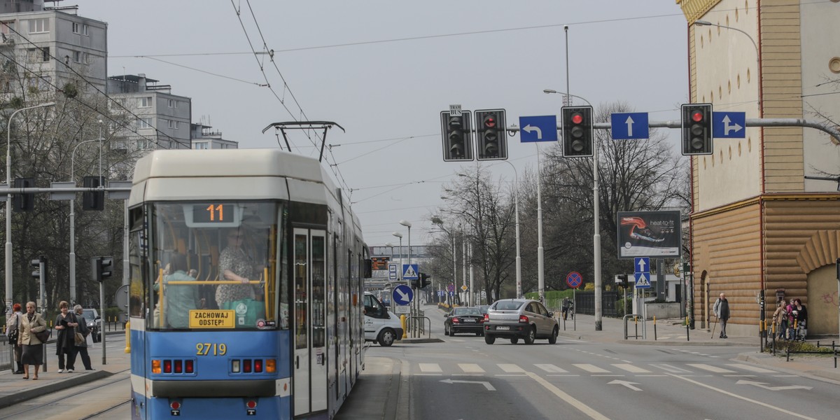 Światła stopują tramwaje