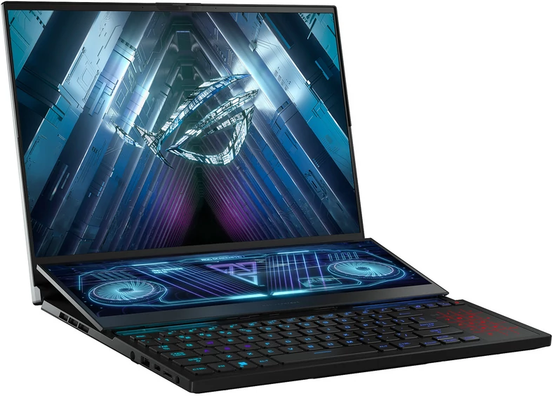 Asus ROG Zephyrus Duo 16 (GX650RX) – laptop po podniesiu klapy matrycy