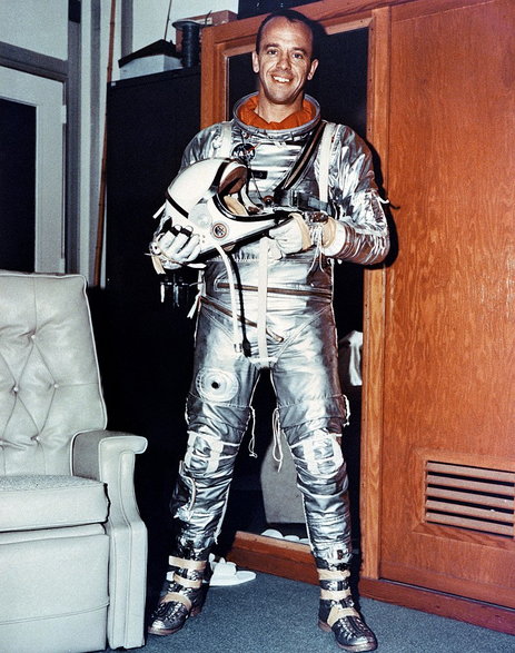 Alan Shepard przed lotem Mercury 3