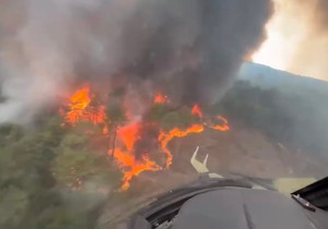 Deliblatska peščara iz kabine helikoptera MUP