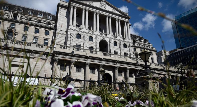 A general view shows the Bank of England in the City of London, Britain April 19, 2017.