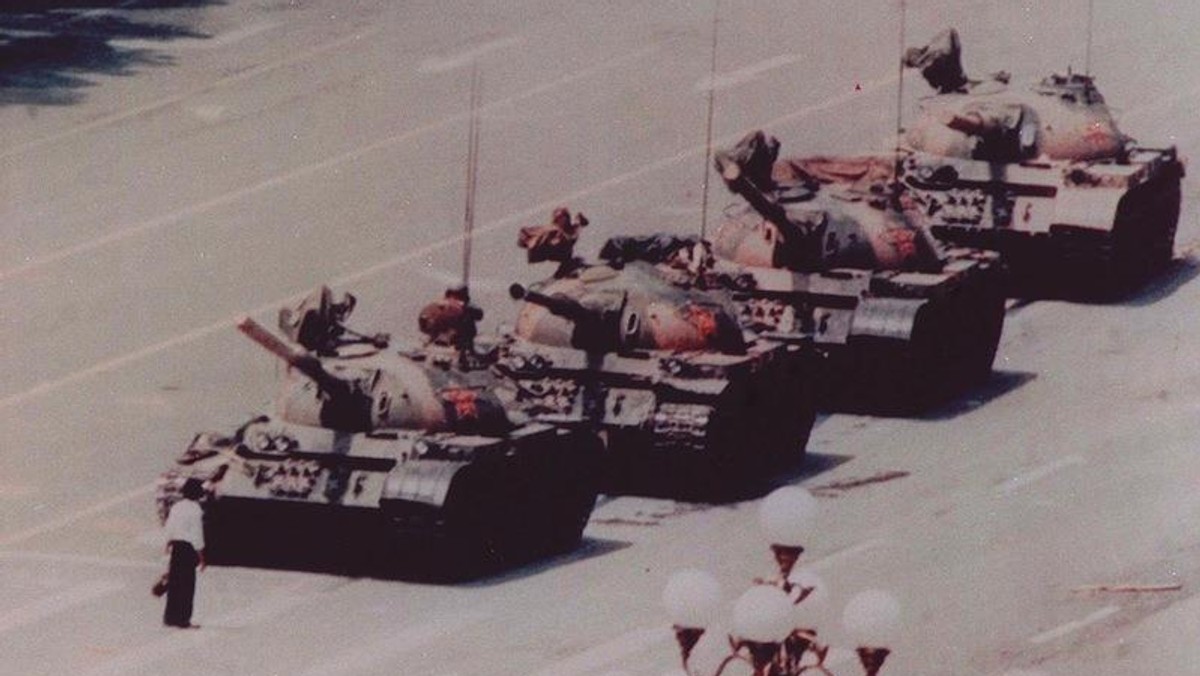 Tiananmen Chiny czołg tank man