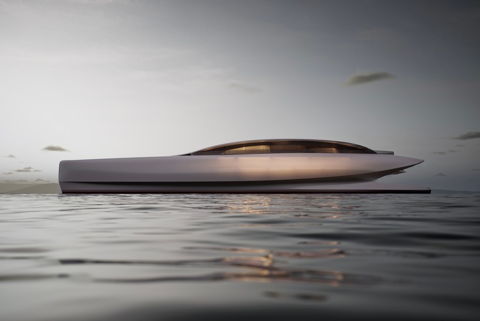 Render superjahte Lily, dizajnirane u studiju Vripack za Oceanco