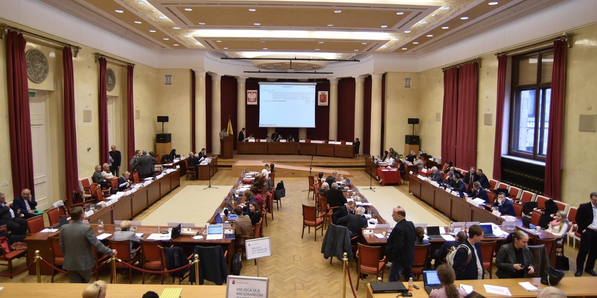 Sesja warszawskiej Rady Miasta.