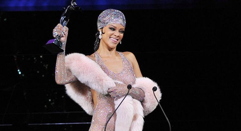 Rihanna, in fishnet and crystals, was anointed a fashion icon at annual CFDA awards