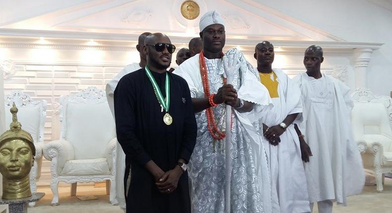 2Face Idibia and Ooni of Ife