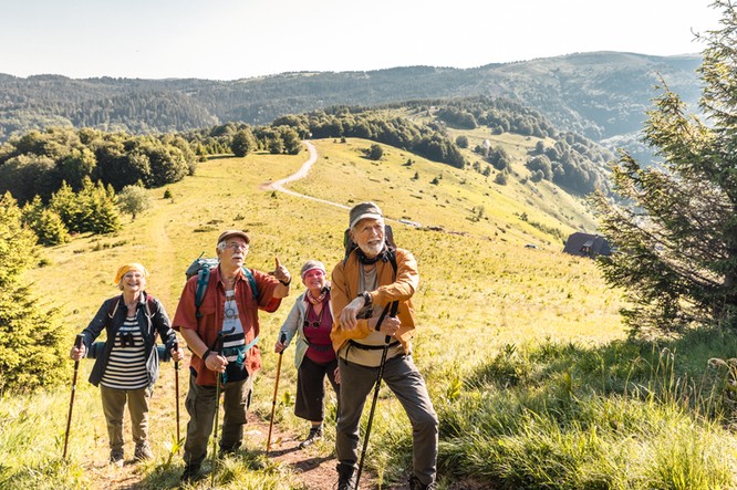 Senioren am Wandern