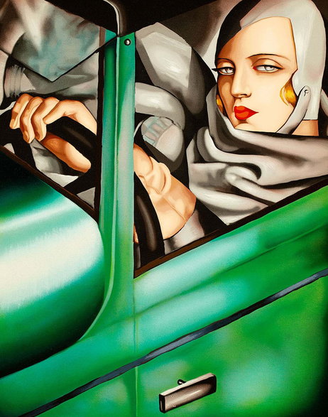 "Autoportret w zielonym bugatti"
