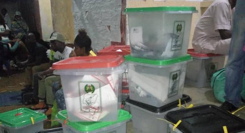 Voters results arrive INEC collation center