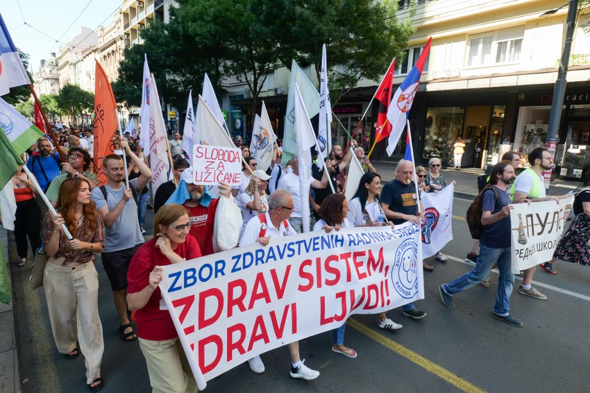 radnici studenti protest ministarstvo rada društveni front