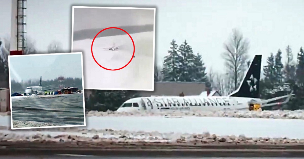 Samolot LOT wypadł z pasa. Kamery uchwyciły krytyczny moment. Nagrania niosą się po sieci