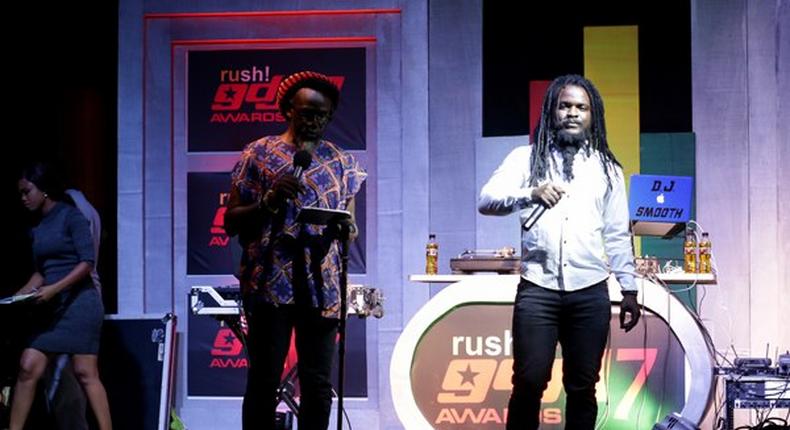 Ras Kuuku and Daddy Bosco at the 2017 Ghana DJ Awards nominee announcement 