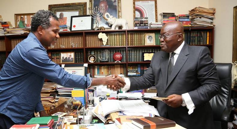 Lucky Mensah meets Nana Akufo Addo