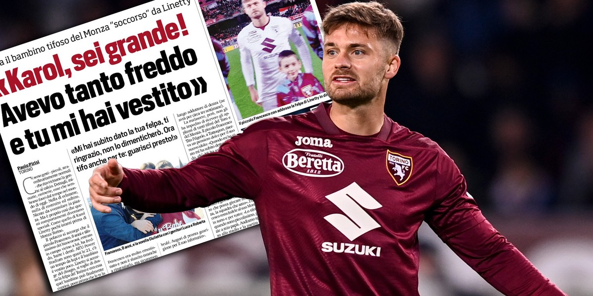 Karol Linetty znalazł się na nagłówkach m.in. "Tuttosport". 