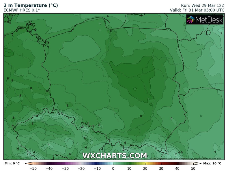 Poranek zapowiada się dość ciepło