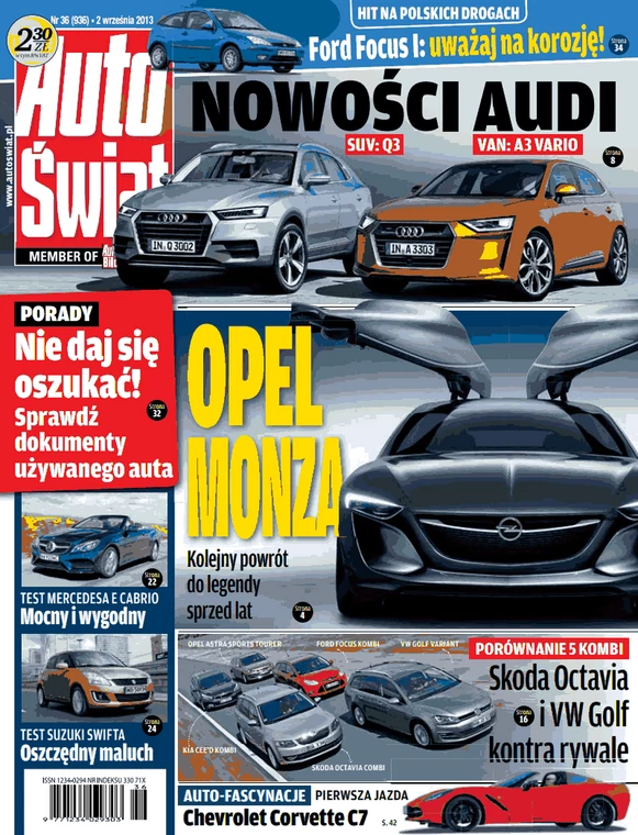 Nowy numer tygodnika Auto Świat 36/2013 już w kioskach!