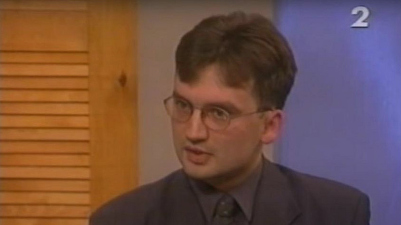 Zbigniew Ziobro w 2001 r. w programie TV "997" jako doradca ówczesnego ministra sprawiedliwości Lecha Kaczyńskiego. Fot. YouTube