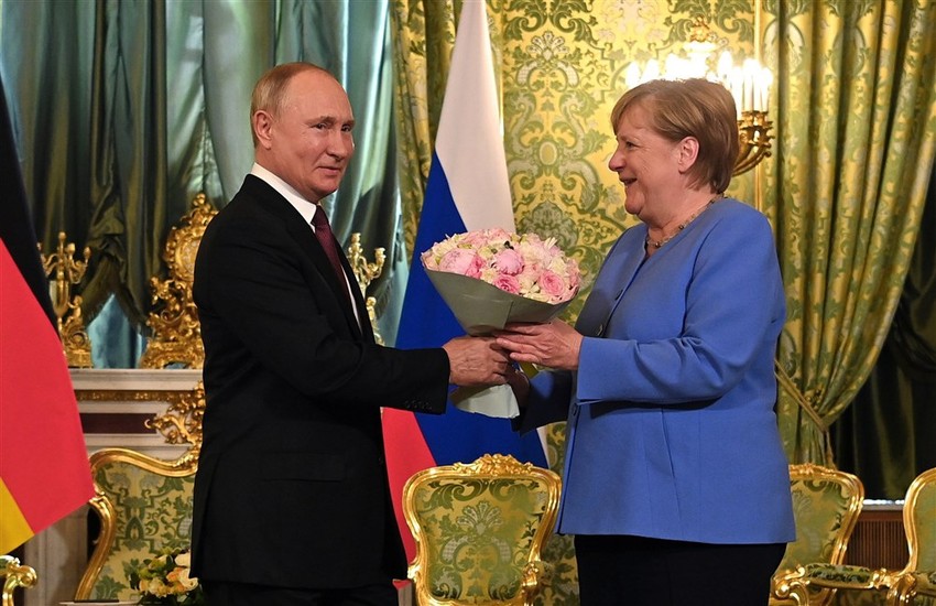 Vladimir Putin i Angela Merkel u Moskvi u avgustu 2021.