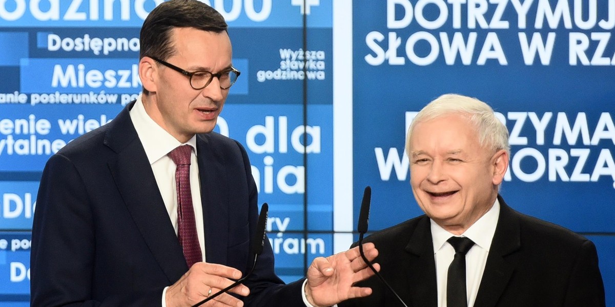 Mateusz Morawiecki i Jarosław Kaczyński