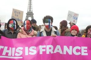 Anti Trump 'Travel Ban' Demonstration In Paris