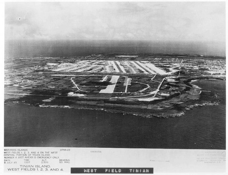 Amerykańska baza w Tinian w 1945 r.