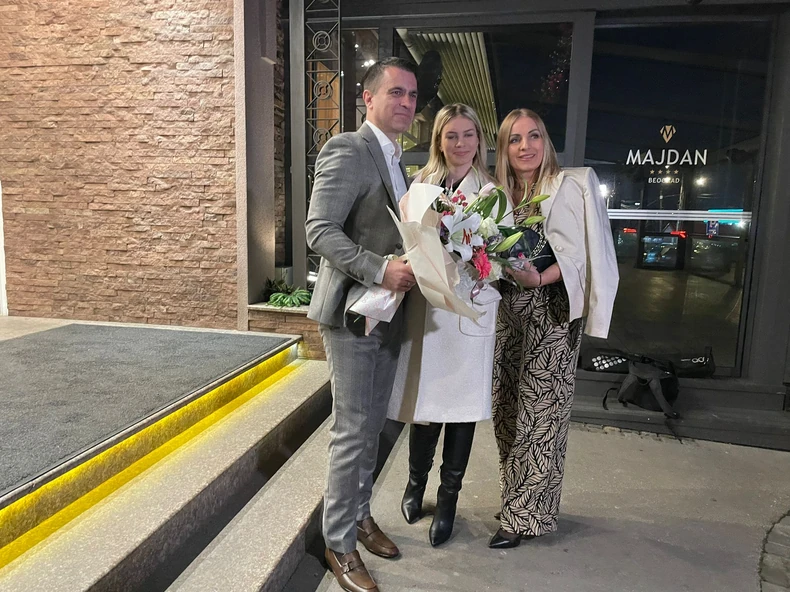 Đorđe Milićević sa suprugom i ćerkom