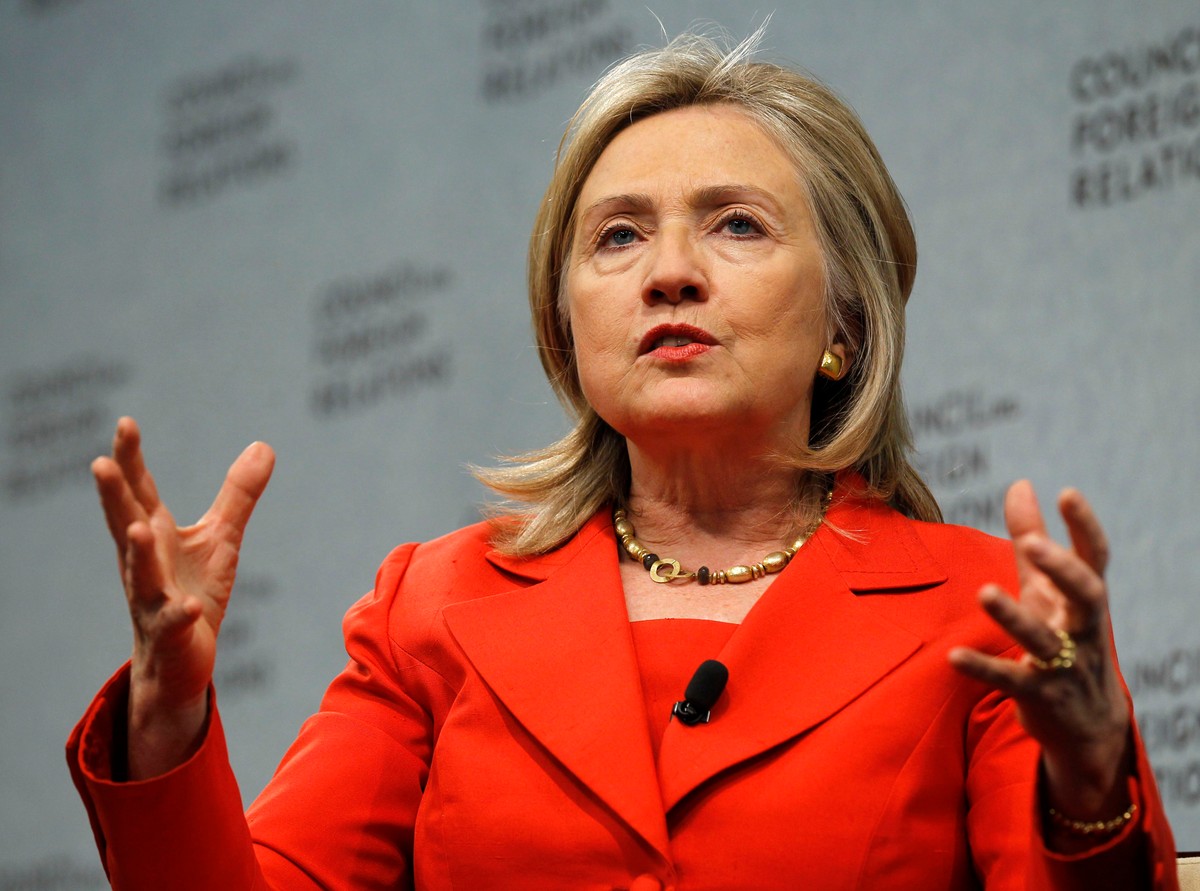 Hillary Clinton pozdrawia Filharmoników Nowojorskich w Warszawie