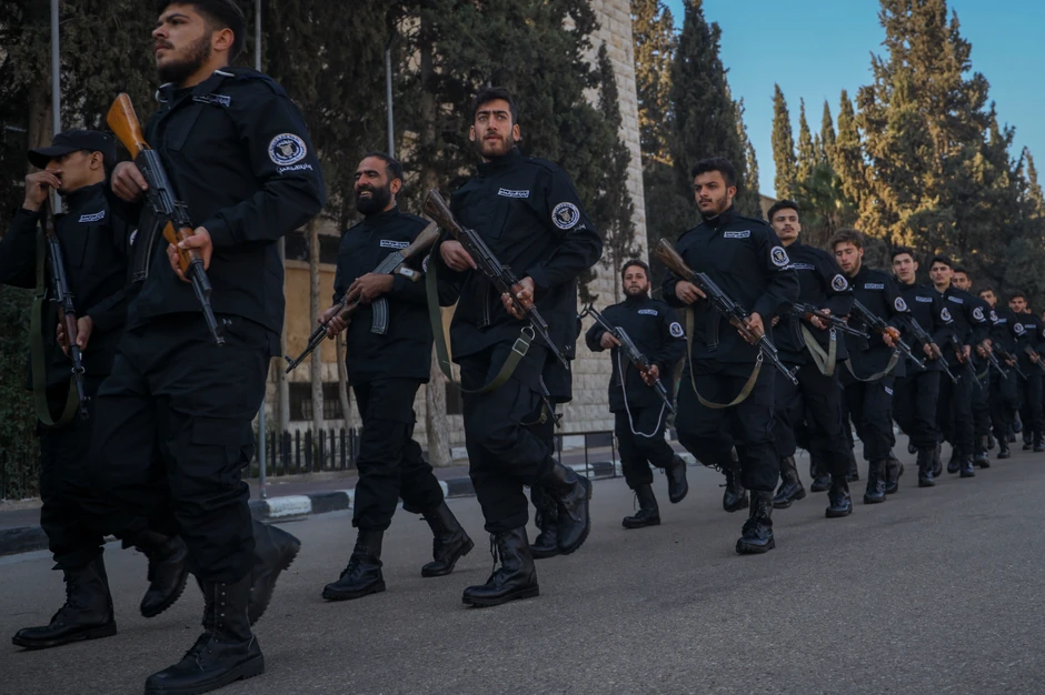 Regruti za nove policijske snage Sirije u Damasku 14. januara