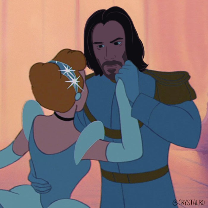 Valaki lecserélte az összes Disney herceget Keanu Reeves-re és az eredmény maga a tökély