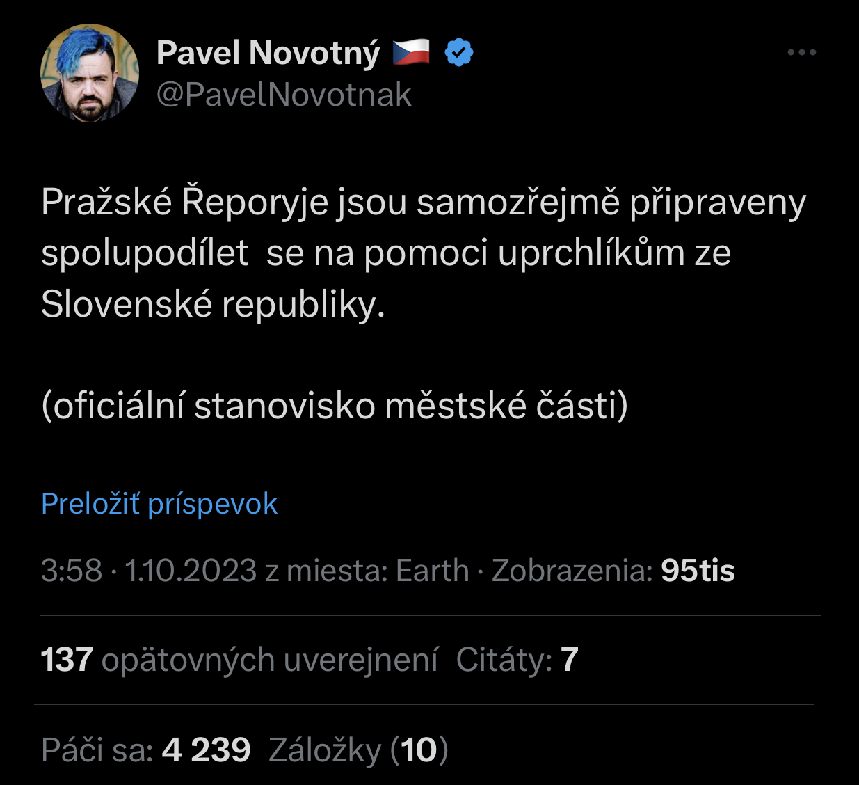 Pavel Novotný si poriadne do Slovákov rypol.