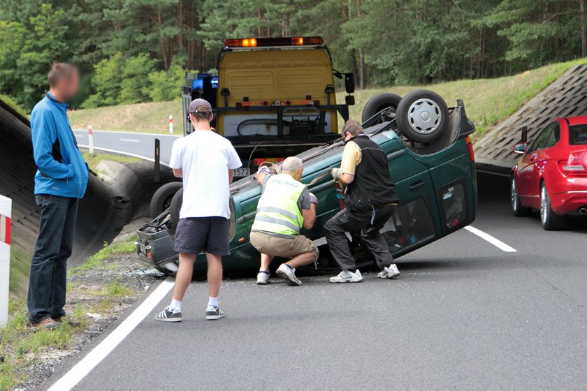 Wypadek na S3 pod Zieloną Górą