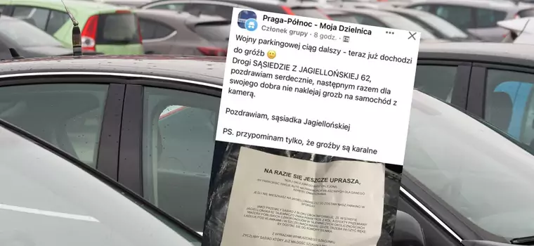 Znalazła na aucie kartkę od "życzliwego" sąsiada [ZDJĘCIE]