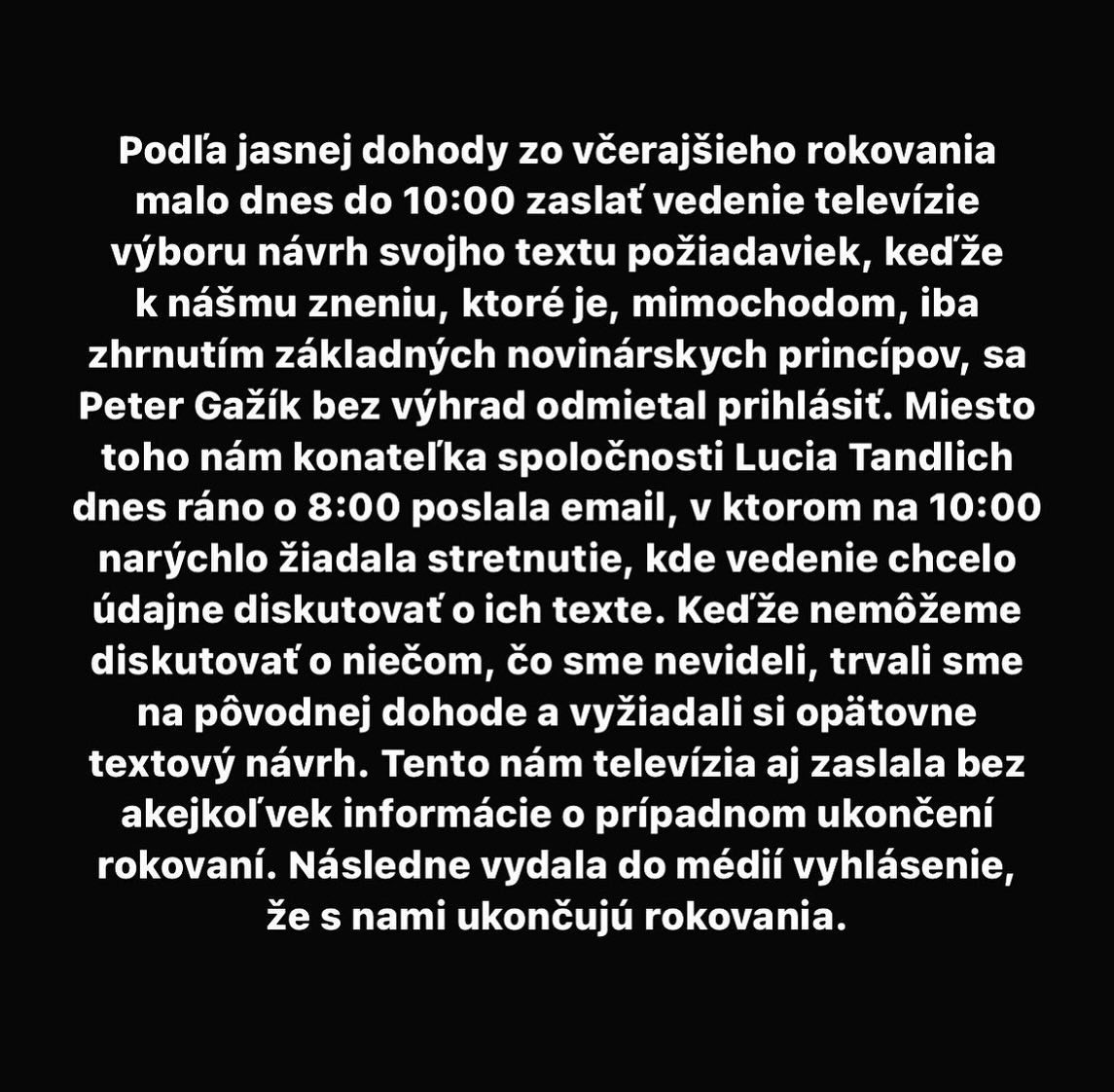 Vincze zverejnil stanovisko štrajkového výboru.