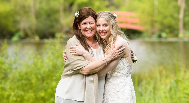 The author and her mother on her wedding day.Courtesy of Sarah Hunter Simanson