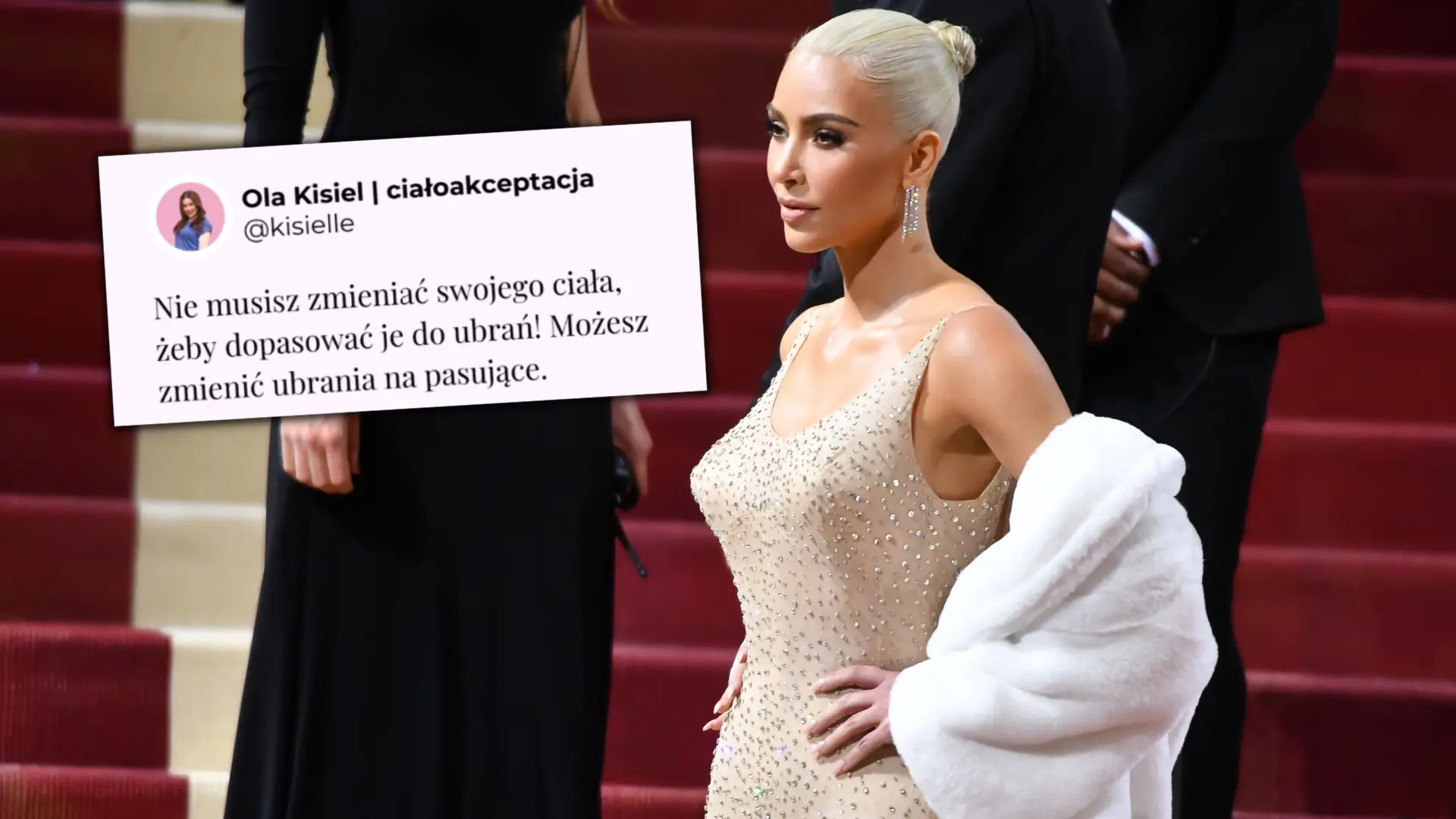 Kim Kardashian krytykowana za utratę wagi przed MET Galą.  "To ubrania mają pasować do ciebie"