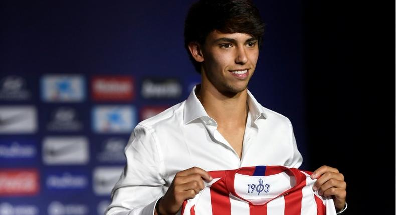 New recruit Joao Felix will wear the number 7 jersey at Atletico Madrid next season