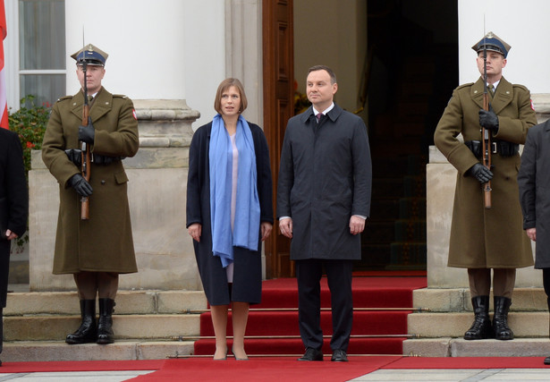 Prezydent Andrzej Duda i nowa prezydent Estonii Kersti Kaljulaid