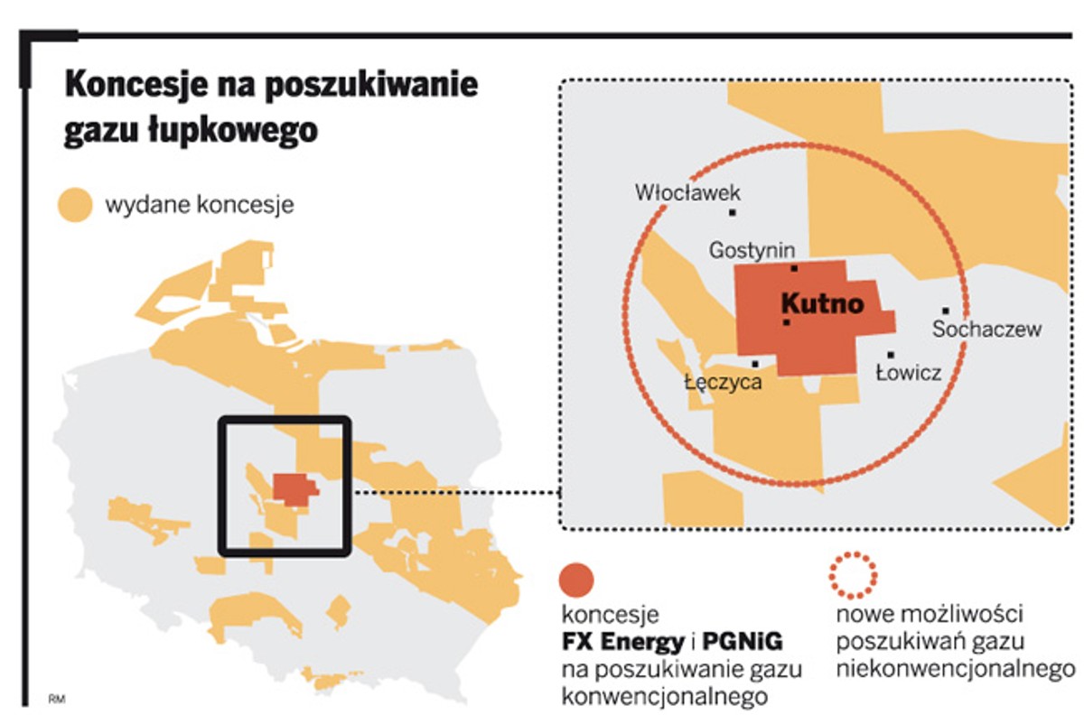 Koncesje na poszukiwanie gazu łupkowego