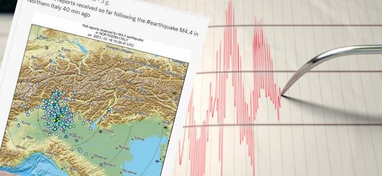 Silne trzęsienie ziemi we Włoszech. Epicentrum w okolicach Mediolanu i Bergamo