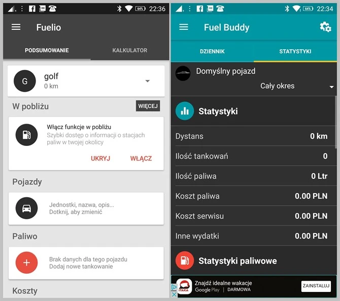 Dziennik kosztów samochodu program