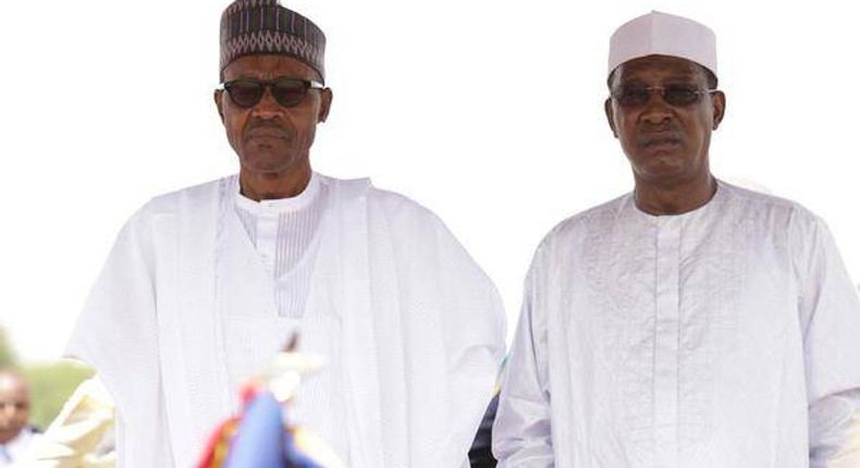 Nigeria's President, Muhammadu Buhari meets with Chad’s Idriss Déby on June 4, 2015.